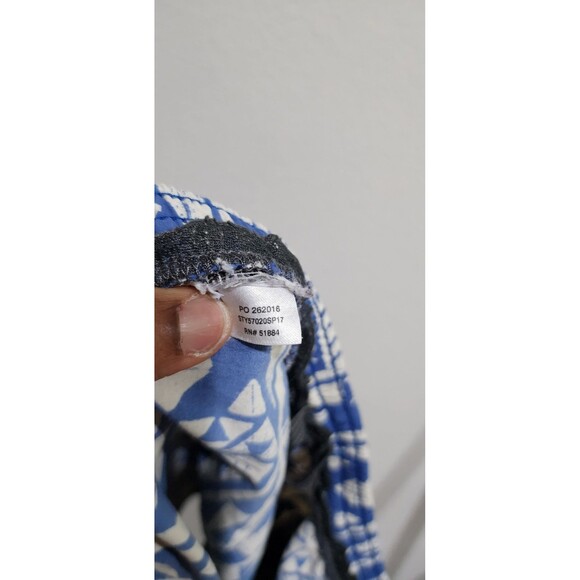 Patagonia Mens Geometric Swim Suit Trunks Drawstring Abstract Blue Hawaiian M - Picture 10 of 12